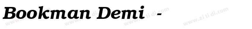 Bookman Demi字体字体转换